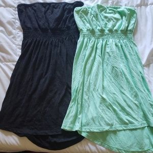 Strapless baby doll dress